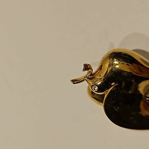 Weigeroff "W" Goldtone Pease Dove Brooch - Picture 6 of 6